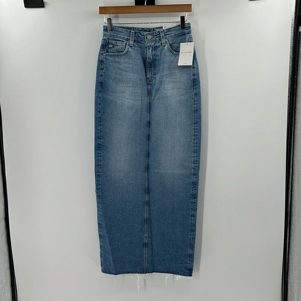 AG Adriano Goldschmied Women's Rani Maxi Skirt - Light Wash - 25 - NWT